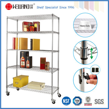 5 Tiers Storage Rack Grade Comercial, Racks de Metal Estantes